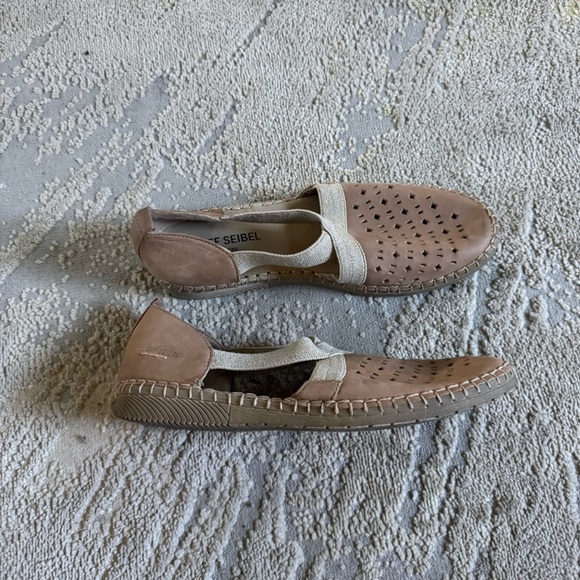 Josef Seibel Sofie 44 Slip On Shoe leather taupe brown flats 40 / 9 / 9.5 - Picture 2 of 14